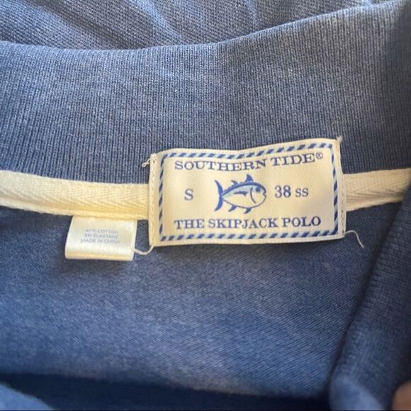 Southern Tide Royal Blue Skip Jack LS Polo Small - Picture 2 of 4